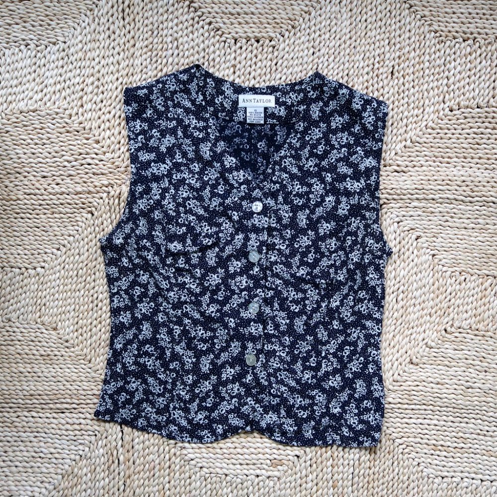 Vintage Ann Taylor Floral Tank Sleeveless